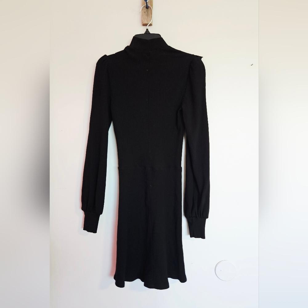 Reformation Chapel Ruffle Black Mini Dress Size S - Picture 6 of 8